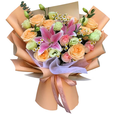 濮阳11朵玫瑰桔梗百合，陪你每个季节
